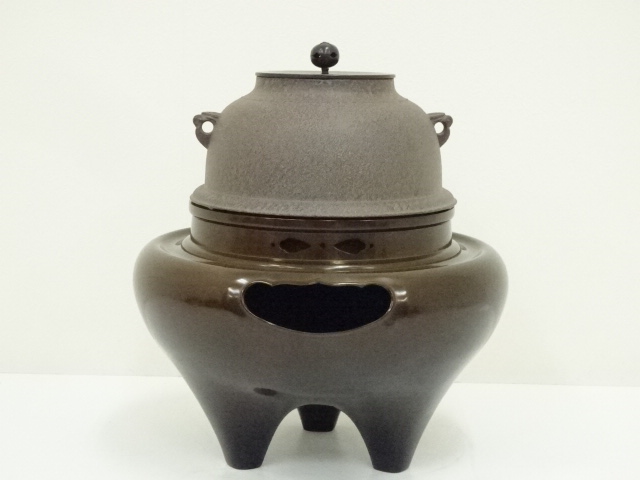 唐銅風炉師 藤井宗喜造 筑羽根蓋置 銅製 Kei ホビー・楽器・アート 唐銅風炉師、藤井宗喜造 築羽根昔緑蓋